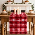 thumbnail image 2 of Table Runner 90 Inches Long for Kitchen Dining, Red Plaid Dresser Scarf Farmhouse, Dining Table Decorations for Wedding/Parties, Modern Art Checkered Farmhouse 13 x 90 In, 2 of 8