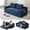Blue, variant on Memory Foam Cloud Sofa Bed 2-in-1 Couches No Assembly Corduroy Small Space Apartment Living Room,blue