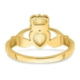 thumbnail image 6 of 14k Yellow Gold Solid Polished Irish Claddagh Celtic Trinity Knot Ring Size 6 Ring for Women, 6 of 8
