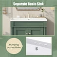 thumbnail image 5 of 24-inch Green Freestanding Bathroom Vanity, Dual Doors, Two-Tier Storage, Easy Assembly, Ideal for Small Bathrooms, 5 of 5