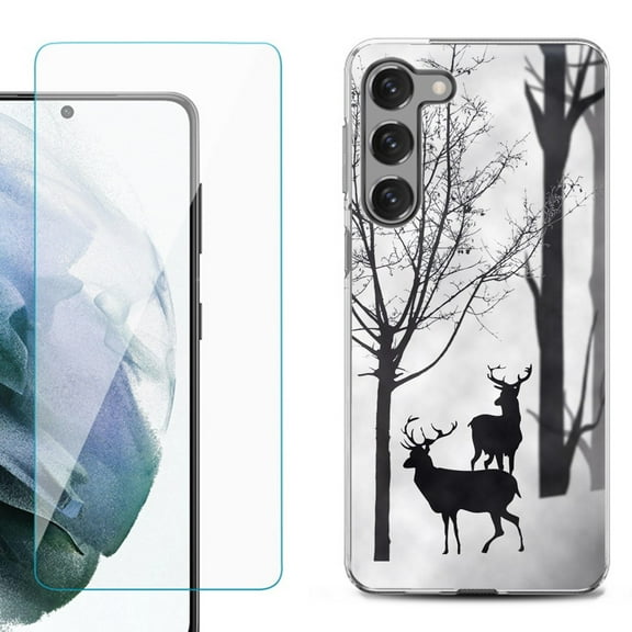 Shockproof Fashion Phone Case for Samsung Galaxy S23 5G, by OneToughShield ® - Forest Deer