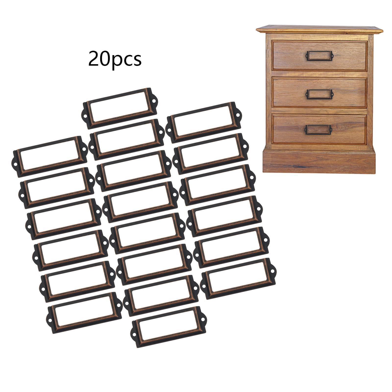 Lot De 5 étiquettes Porte-cartes Métal Argenté Pour Tiroir De Bureau - Uxcell