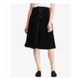 thumbnail image 2 of RALPH LAUREN Womens Black Velvet Below The Knee A-Line Skirt L, 2 of 4