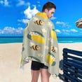 thumbnail image 4 of Coolnut Beach Towels Bee Lemons Fruit Camping Towels Animal Plant Sand Free Beach Towel, 30"x60" Large Beach Towels Quick Dry Bath Travel Towels Pool Yoga Beach Mat for Men Women, 4 of 6