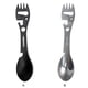 thumbnail image 5 of Advancent Conveniente vajilla multifuncional para acampar, juego de abridor de tenedor y cuchara, tenedor de fruta de acero inoxidable Sporks Kits de desorden para acampar negro, 5 of 6