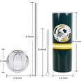 thumbnail image 6 of Green Bay Tumbler Cup Skinny Tumbler with Flip Lid and Straw - Green Bay Gifts for Men -Insulated Stainless Steel Cup Travel Mug -20 OZ Coffee Travel Mugs for Women, 6 of 6