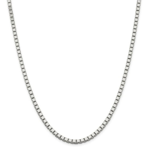 White Sterling Silver chain Box 18 in 3.75 mm 3.75mm