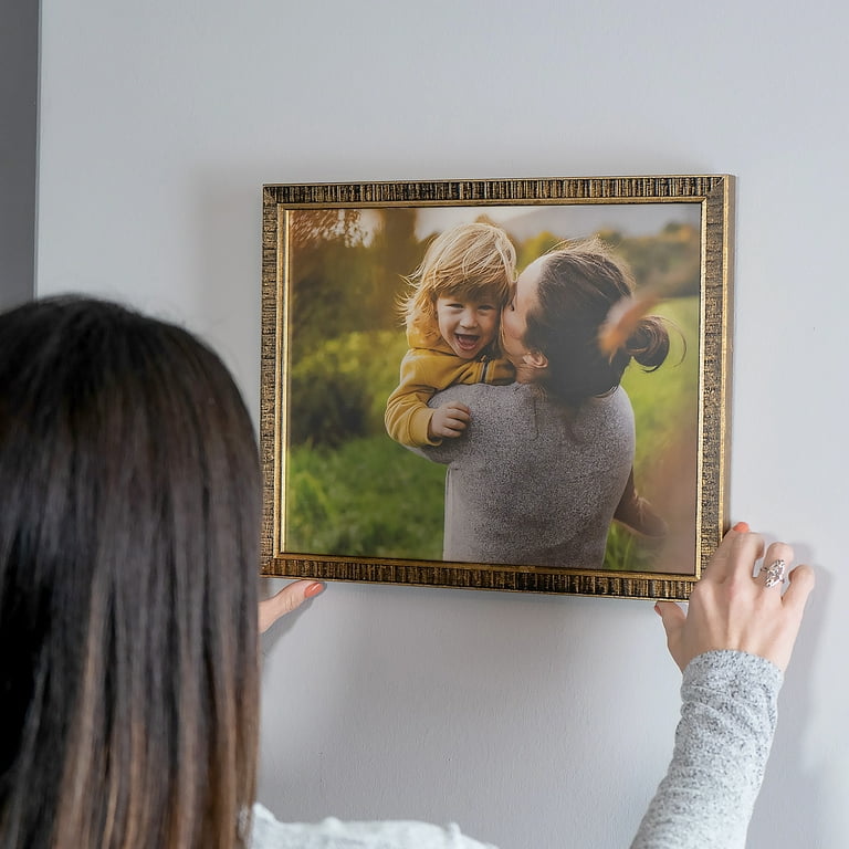 6x10 Frame Black Real Wood Picture Frame Width 0.75 inches, Interior Frame  Depth 0.5 inches