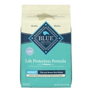 Blue Buffalo Life Protection Formula Fish and Brown Rice Dry Dog Food for Adult Dogs, Whole Grain, 34 lb. Bag