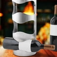 thumbnail image 3 of Soporte para botellas de vino tinto de acero inoxidable montado en la pared para barra doméstica (14 x 9,9 x 45 cm), 3 of 7