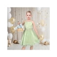 thumbnail image 2 of Sunny Fashion Flower Girls Dress Tulle Spaghetti Strap Pearl Ruffle Hem Wedding Bridesmaid Green 4 Years, 2 of 8