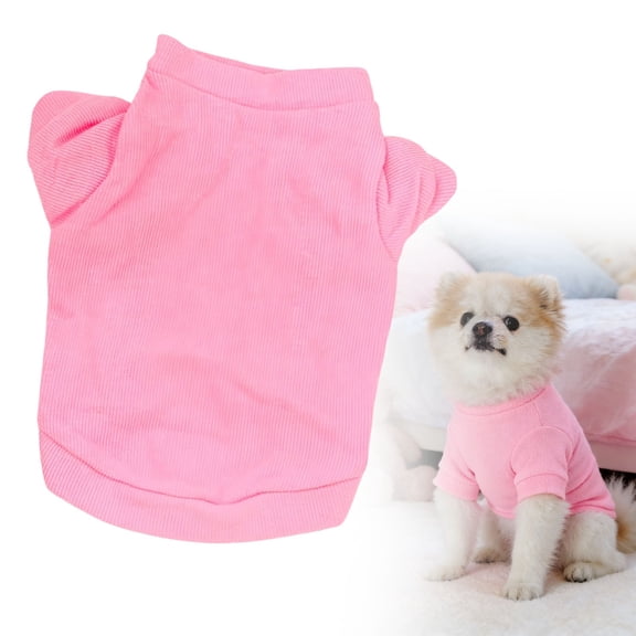 IUAMXWU Stretchy French Cotton Shirt - Pink XS Breathable for Small Dogs Chihuahua