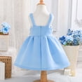 thumbnail image 3 of Girls Princess Dress with 3D Flower Sleeveless Formal Party Gown Easter Wedding Birthday Cute Short Dress (6 Years, Blue), 3 of 8