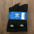 thumbnail image 4 of Adidas 6 Pair Pack Original Trefoil Athletic Moisture Wicking Crew Socks Black Large/8-12, 4 of 5