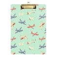 thumbnail image 6 of ALAZA Plastic Clipboard A4 Letter Size Decorative Clipboards for Students Women Men 9" x 12.5" Airplane Retro Green, 6 of 6