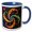 Blue/White, variant on 3drose, Elegant and Colorful Abstract Art of Shapes. Fantastic Cool Gift, 11oz Magic Transforming Mug