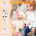 thumbnail image 6 of 15.7in Purple White Cow Plush Toy , Purple Ear Cute Cow, Start the Journey of Healing Department, 6 of 7