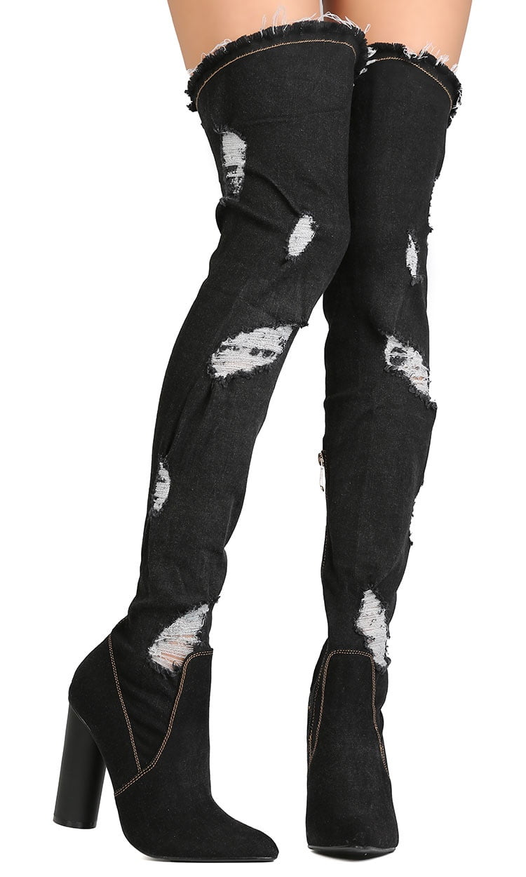 cape robbin denim boots