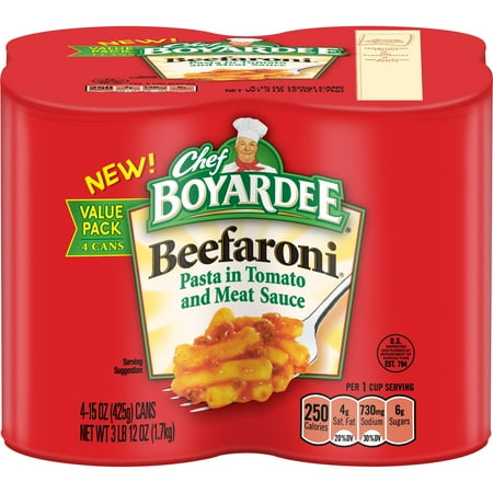Chef Boyardee Pizza Kits - (3 pack) Chef Boyardee Beefaroni, 15 oz, 4 Pack