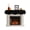 Black, variant on White Fireplace Mantel Scarf, Modern Simple White Backdrop Mantel Cover Table Runner, Fireplace Top Dresser Scarves for Party Holiday Living Room Home Decoration 60x17 Inch