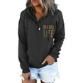 thumbnail image 2 of adviicd Oversized Crewneck Sweatshirt Women Women's Plus-Size EcoSmart Sweatshirt with V-Notch, 2 of 5