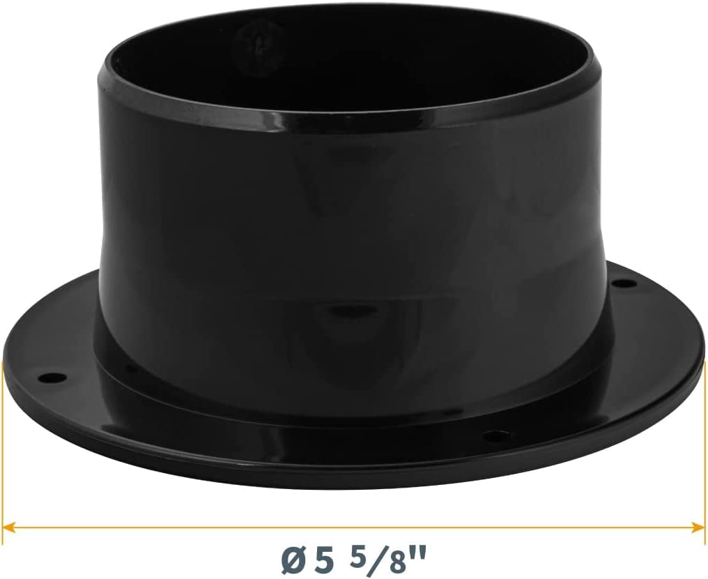 POWERTEC 4PK Inlet Flange, 4 Inch OD Dust Collection Ducting Connector, 70126- P4