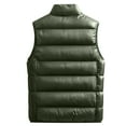 thumbnail image 4 of Dresfit Men's Lightweight Jacket Cotton Zip Up Puffer Vest Sleeveless Padded Quilted Casual Waistcoat Plus Size Loose Fit Outerwear with Pockets Green 2XL, 4 of 7