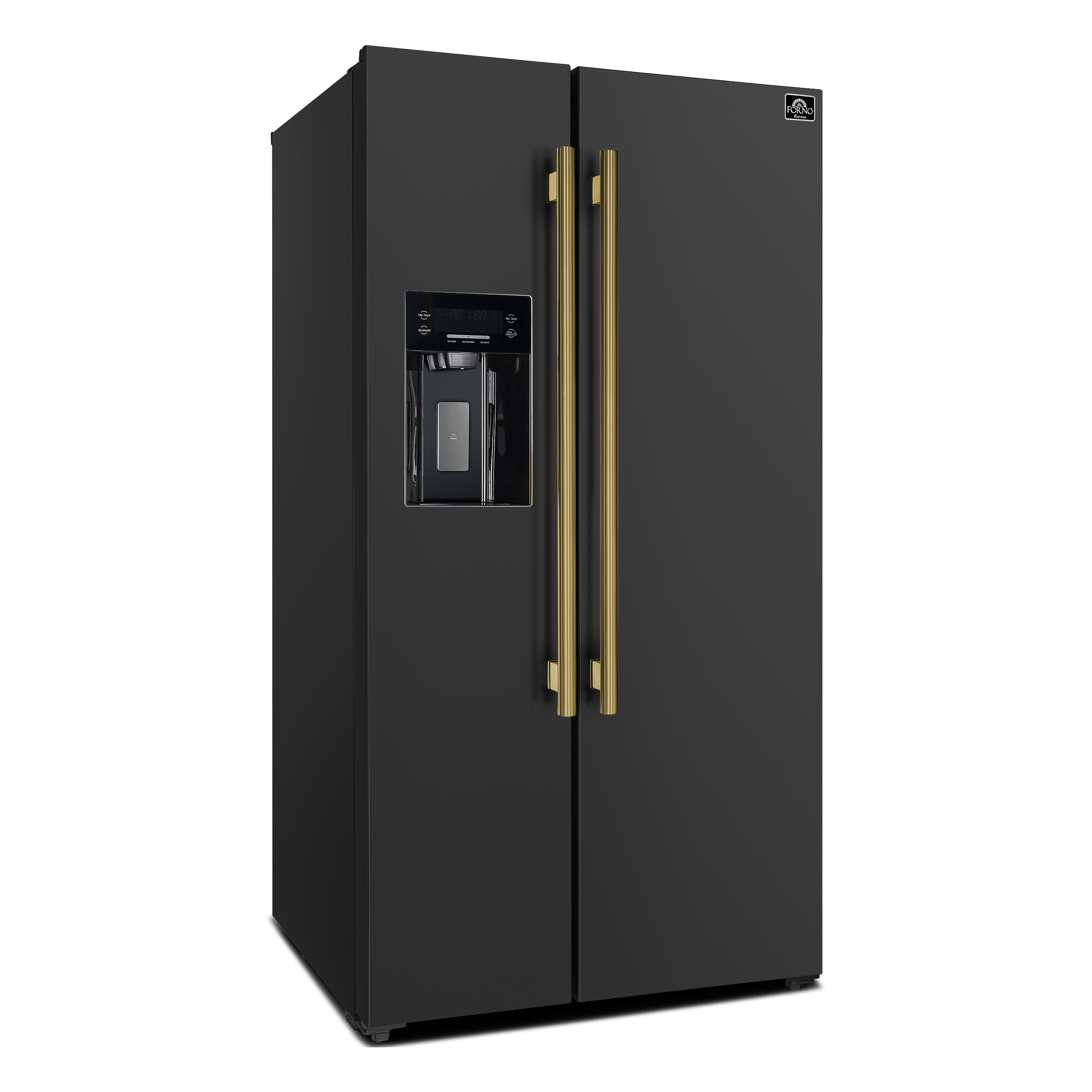 Forno Espresso Salerno 36-inch Side-by-Side Black Refrigerator 20 cu.ft