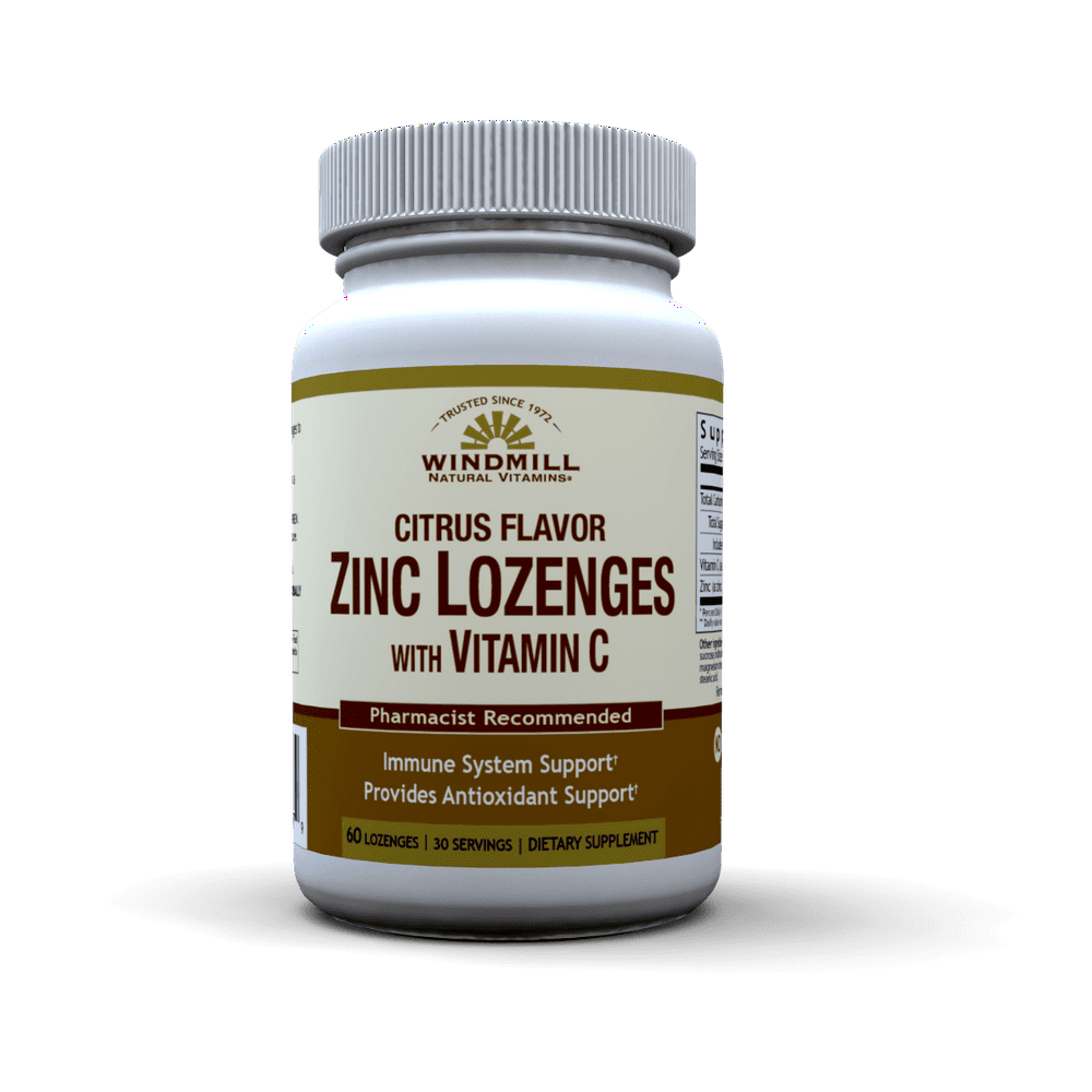 Windmill Zinc Lozenges with Vitamin C Citrus Flavor
