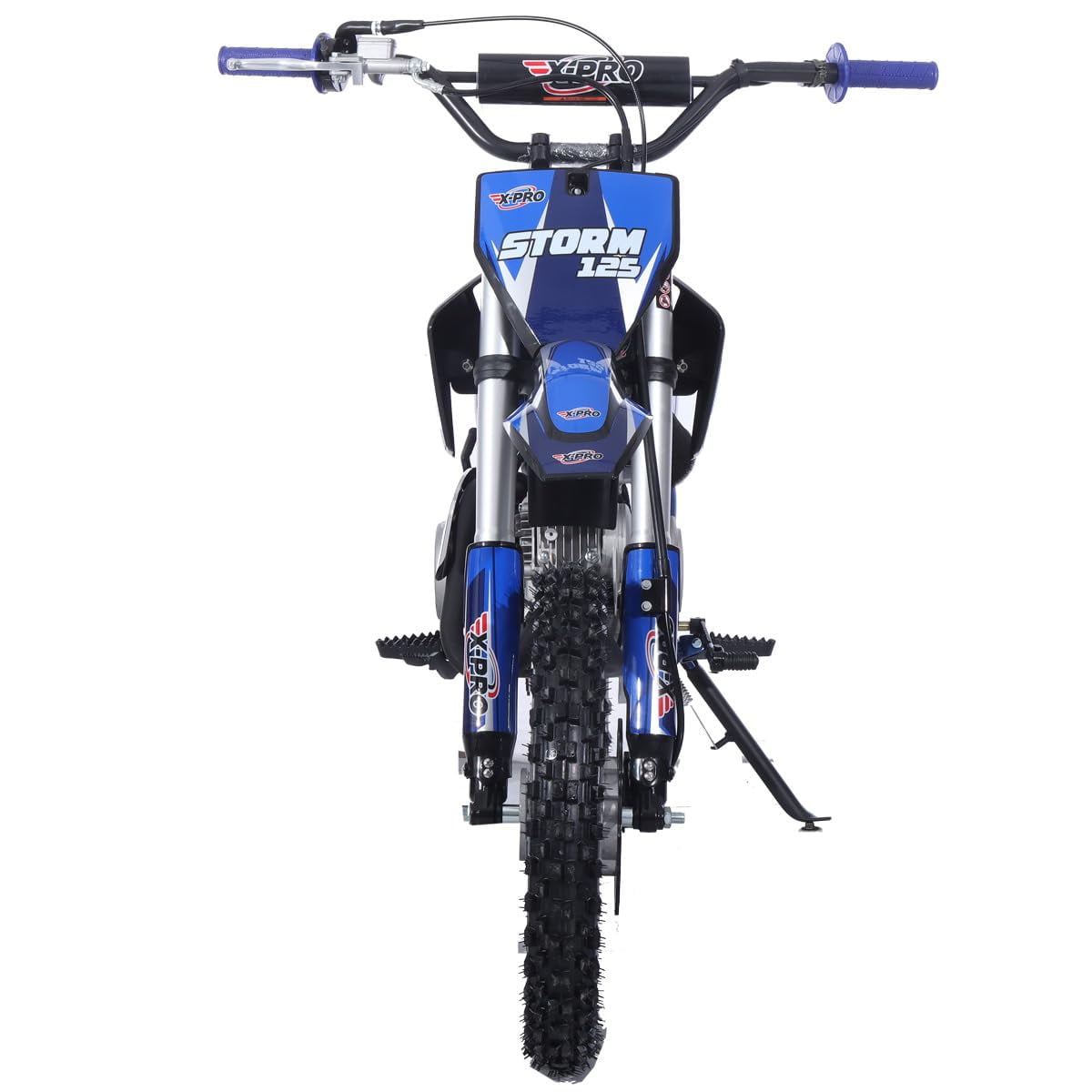 X-Pro Brand New Storm 125cc Dirt Bike with 4-Speed Semi-Auto Transmission, Kick Start, Big 14"/12" Tires!