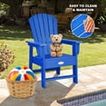 thumbnail image 3 of Gymax Set of 2 Kids Patio Adirondack Chair Armchair Weather Resistance Outdoor Chair Blue, 3 of 5