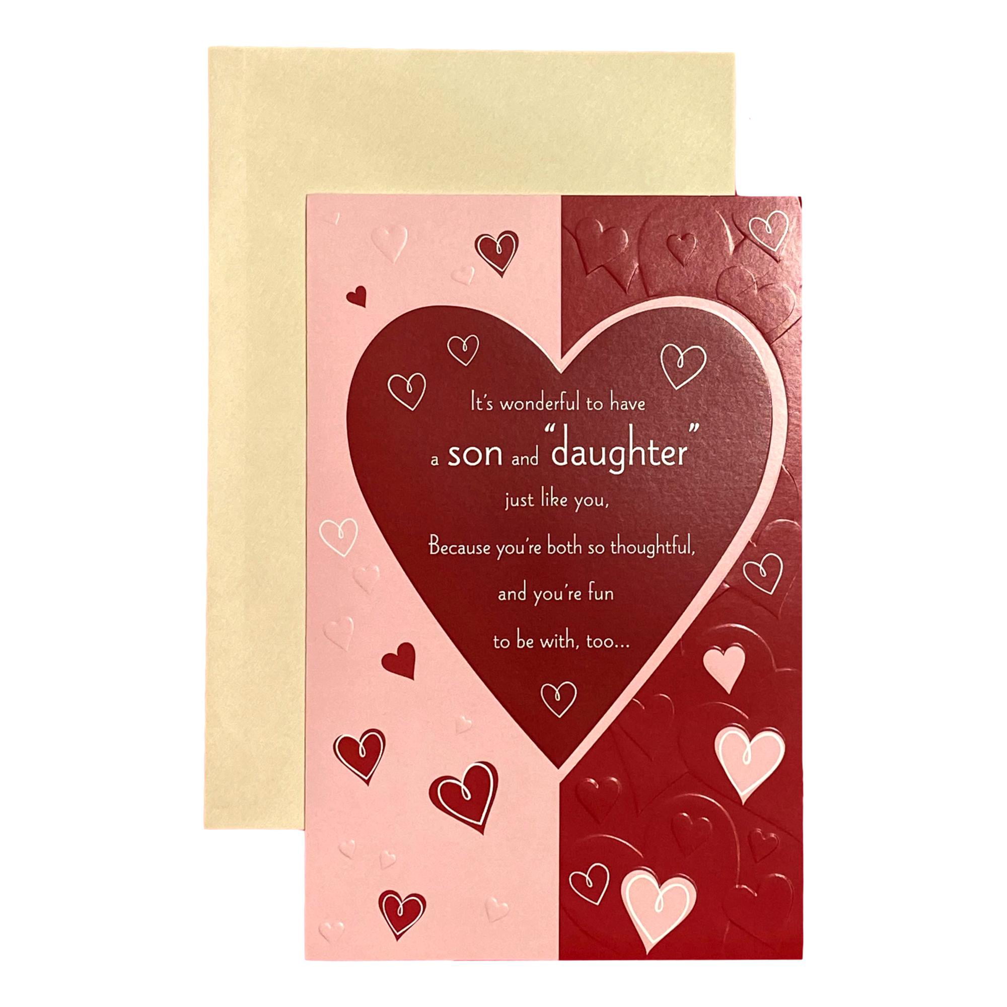 Son To a Special Son and Daughter with Valentine's Day Greeting Card for Wife 