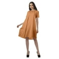 thumbnail image 4 of Moomaya Robe Tunique Unie Femme Manches Courtes Décontractée, 4 of 6