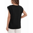 thumbnail image 3 of MOYIKO Womens Summer Tops Casual Loose Fit Cap Sleeve T Shirts Basic Crewneck Tank Tops Trendy Plain Womens Clothes Tee, 3 of 7