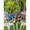 thumbnail image 4 of Outdoor Tablecloth with Umbrella Hole Zipper Animals Printed Striped Round Tablecloth 60" Waterproof Outside Table Cloth Rustic Country Leopard Textured Patio Table Cover Tablecloths for Picnic Party, 4 of 8