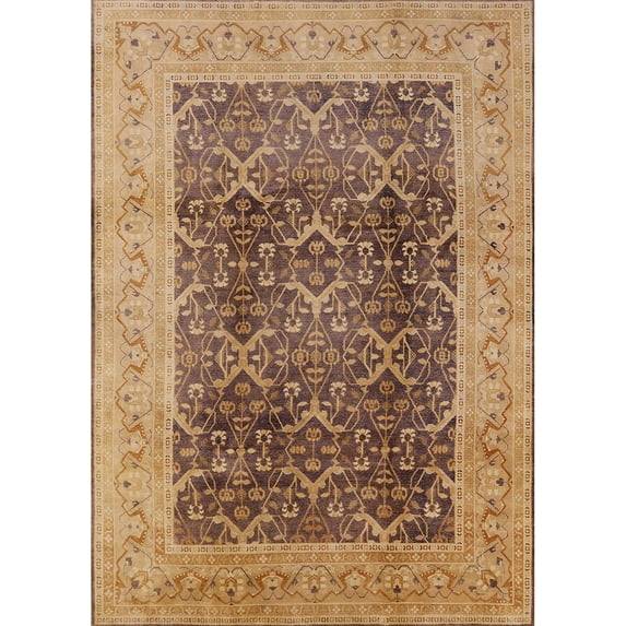 Ahgly Company Machine Washable Indoor Rectangle Industrial Modern Brown Sand Brown Area Rugs, 8' x 10'