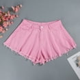 thumbnail image 6 of Womens Ripped Jeans Shorts 2025 Summer Ladies Fashion Loose Wash Water Elastic Irregular Denim Flowy Shorts One-Size, 6 of 7