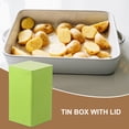 thumbnail image 4 of Uxcell Rectangular Tin Box Metal Storage Tin Box Portable Storage Container with Lid for Tea Candy Treats Gift Green, 4 of 7