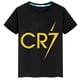 thumbnail image 4 of 2024 HOT Ronaldo Football Star Ropa estampada para niños Verano de manga corta Niños Niñas Camiseta de algodón negra Ropa deportiva Tops, 4 of 5