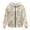 Easter Bunny Print, variant on Halloween Skull Pumpkin Print Oversized Zip Up Hoodie for Women Long Sleeve Hooded Sweatshirt Casual Loose Fit Jacket with Pockets for Festival, Daily Wear, M
