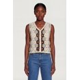 thumbnail image 2 of Women's Floral Crochet Button Front Vest, 2 of 4
