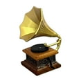 thumbnail image 3 of yotijay 1:12 Scale Dollhouse Gramophone Micro Landscape Simulated Mini Furniture Pretend, 3 of 9