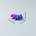 thumbnail image 3 of 2PC WHITE 4CM 3D printed cute little salamander figurines,articulated crafts, miniature landscapes, 3 of 3