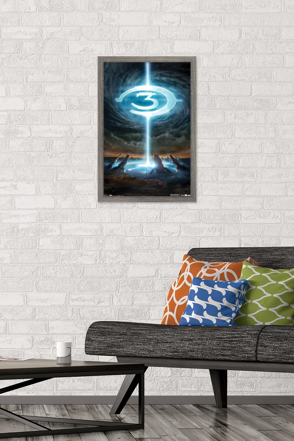 Halo 3 - Logo Wall Poster, 14.725" x 22.375", Framed