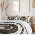 thumbnail image 6 of Ambesonne Constellation Duvet Cover Set, Zodiac Sun Moon, 2-Calking, Dark Brown Cream, 6 of 7