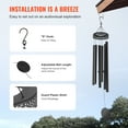 thumbnail image 6 of VEVOR Wind Chimes for Outside, 58 in, Deep Tone Wind Chimes with 6 Tubes, Unique Large Memorial Wind Chimes for Anniversary, Amazing Outdoor Decor for Your Patio, Porch, Garden and Backyard, Black, 6 of 9