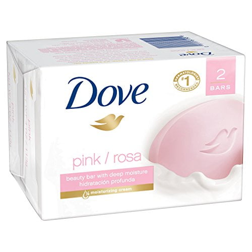 Dove Beauty Bar Gentle Skin Cleanser Pink Bar Soap Gentle Skin Care, 2-Pack