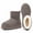 Grey, variant on Platform Mini Boots for Women, Genuine Suede Fuzzy Ankle Snow Boots with Fur Lined, Chestnut