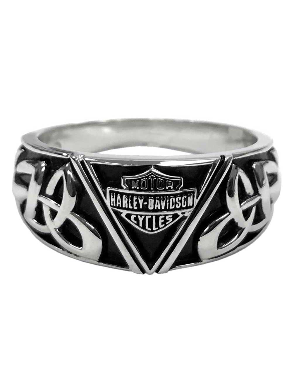 HarleyDavidson HarleyDavidson Men's Celtic B&S Triangle Ring
