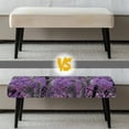 thumbnail image 6 of POLERO Sretch Bench Covers Slipcover Purple Hunting Camo Print Dining Bench Cover with Elastic Band Home Decoration Washable Rectangle Piano Chair Cover for Dining Room, Living Room, 6 of 7